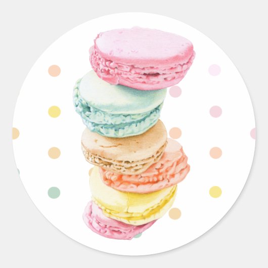 Macarons stippen Sticker (Voorkant)