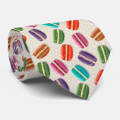 MACARONS STROPDAS, FUNNY STROPDAS. SWEETS, PASTRIE STROPDAS (Opgerold)