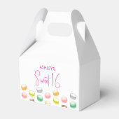 Macarons Sweet 16-feestje Bedankdoosjes (Achterkant)