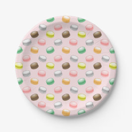 Macarons Sweet 16-feestje Papieren Bordje