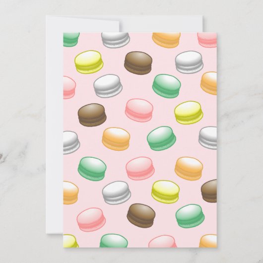 Macarons Sweet 16 Party Kaart (Achterkant)