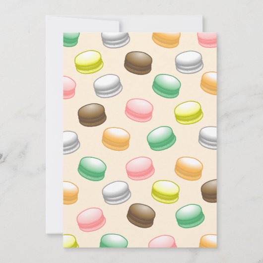 Macarons Sweet 16 Party Kaart (Achterkant)