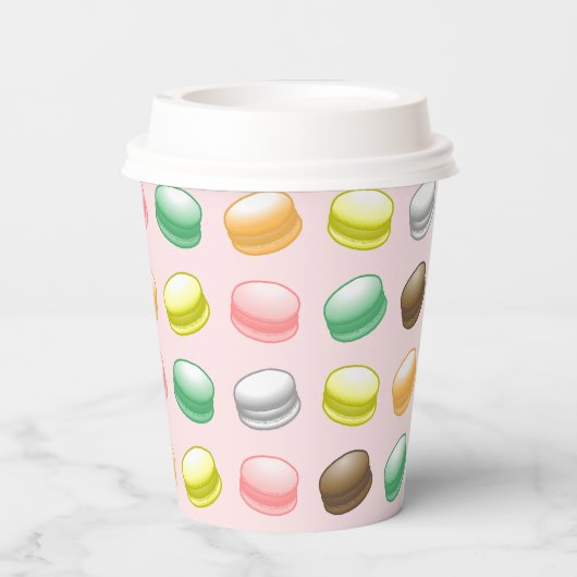 Macarons Sweet 16 Party Papieren Bekers (Achterkant)