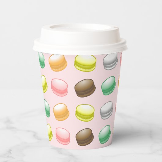 Macarons Sweet 16 Party Papieren Bekers (Voorkant)