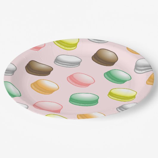 Macarons Sweet 16 Party Papieren Bordje (Gekanteld)