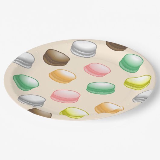 Macarons Sweet 16 Party Papieren Bordje (Gekanteld)