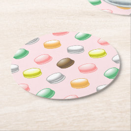 Macarons Sweet 16 Ronde Kartonnen Onderzetter