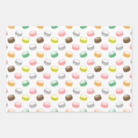 Macarons Sweet 16 verjaardag Inpakpapier Vel (Voorkant 2)