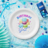 Macarons Sweet Birthday Girl Snoep Lovers Theme Papieren Bordje (Feest)