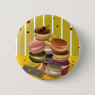 Macarons Vintage Ronde Button 5,7 Cm