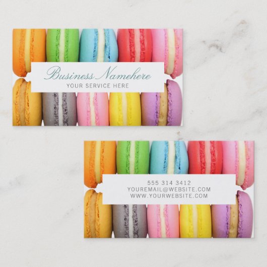 Macarons Visitekaartje (Voorkant / Achterkant)