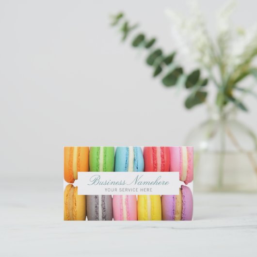 Macarons Visitekaartje (Staand voorkant)