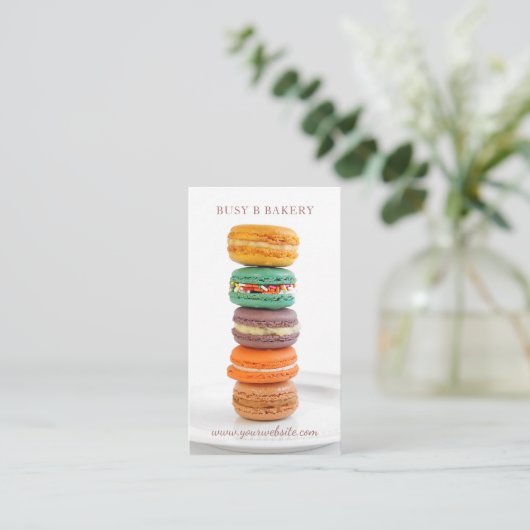 Macarons Visitekaartje (Staand voorkant)