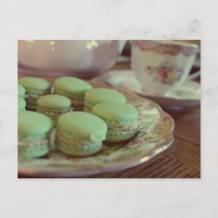 Macarons voor Afternoon Tea Ansichtkaart Briefkaart