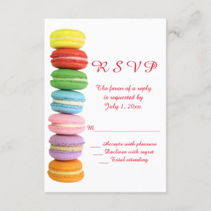 Macarons Wedding RSVP Kaartje