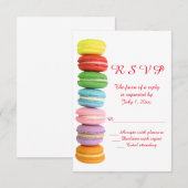 Macarons Wedding RSVP Kaartje (Voorkant / Achterkant)
