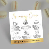 Macarons Wit & Goud Moderne Desserts Zorggids Vierkante Visitekaartje