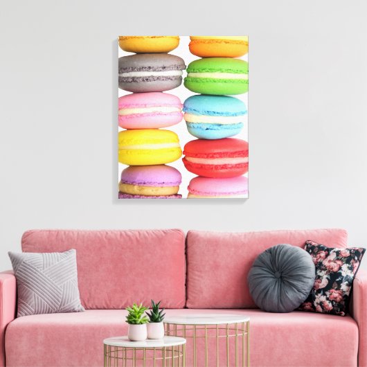 Macarons Wrapped Canvas Afdruk (Insitu (Woonkamer))