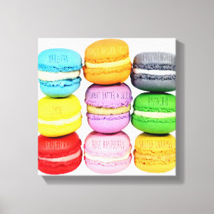 Macarons Wrapped Canvas Afdruk