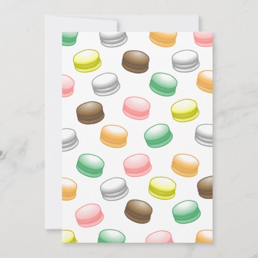 Macarons zoet 16 bedankkaart (Achterkant)