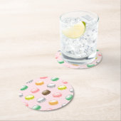 Macarons zoet 16 ronde kartonnen onderzetter (Insitu)