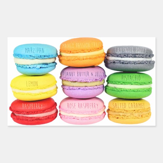 MacaronStickers Rechthoekige Sticker (Voorkant)