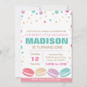 Macaroon Birthday Uitnodiging (Voorkant)