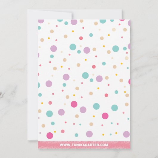 Macaroon Birthday Uitnodiging (Achterkant)