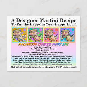 Macaroon Cookie Martini Recept Kaart Briefkaart