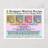 Macaroon Cookie Martini Recept Kaart Briefkaart (Voorkant)