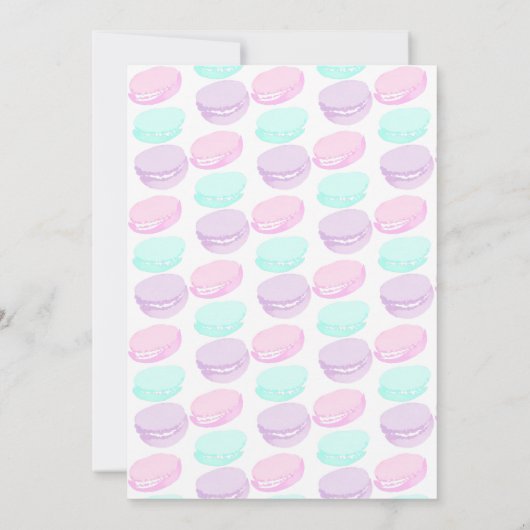 Macaroon Cookies Bunch Pastel Vrijgezellenfeest Br Kaart (Achterkant)