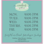 Macaroon Cookies Logo Bakery Business Sign Sticker (Voorkant)