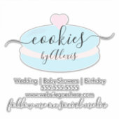Macaroon Cookies Logo Bakery Business Sticker (Voorkant)