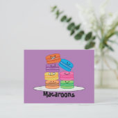 Macaroon Macaroons Cookie Franse zoete dessert Briefkaart (Staand voorkant)
