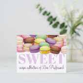 Macaroon meringue koekjes bakken recept kaart (Staand voorkant)