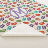 Macaroon met meerdere kleuren en pokadot | Monogra Sherpa Deken (3/4)