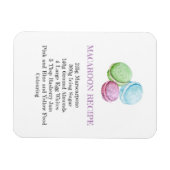 MACAROON RECIPE KITCHEN FLEXIBEL FRIDGE MAGNET MAGNEET (Horizontaal)