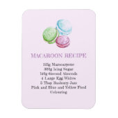 MACAROON RECIPE KITCHEN FLEXIBEL FRIDGE MAGNET MAGNEET (Verticaal)