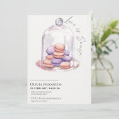 Macaroon thema vrijgezellenfeest kaart (Staand voorkant)