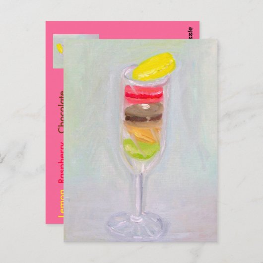 "Macaroon viering" Briefkaart (Voorkant / Achterkant)