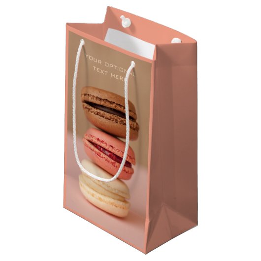 Macaroons aangepast cadeau klein cadeauzakje (Voorkant Gekanteld)