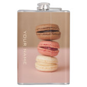 Macaroons aangepaste monogram-kolven heupfles (Achterkant)