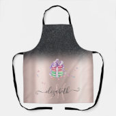 Macaroons Black Glitter Ombre Roos Gold Schort (Voorkant)