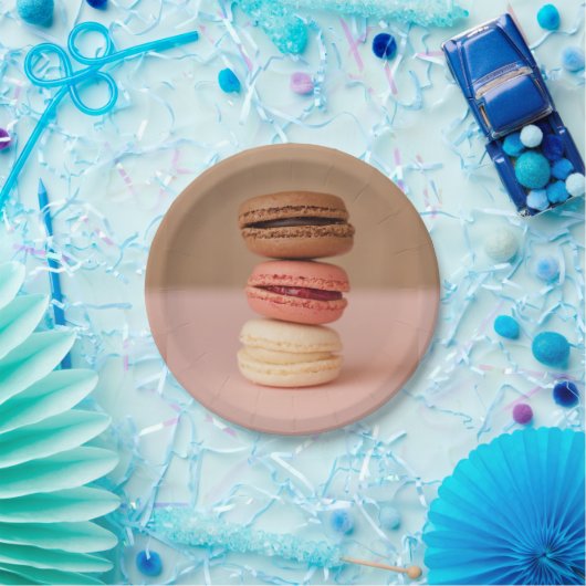 Macaroons / borden op basis van Macaroons Papieren Bordje (Feest)