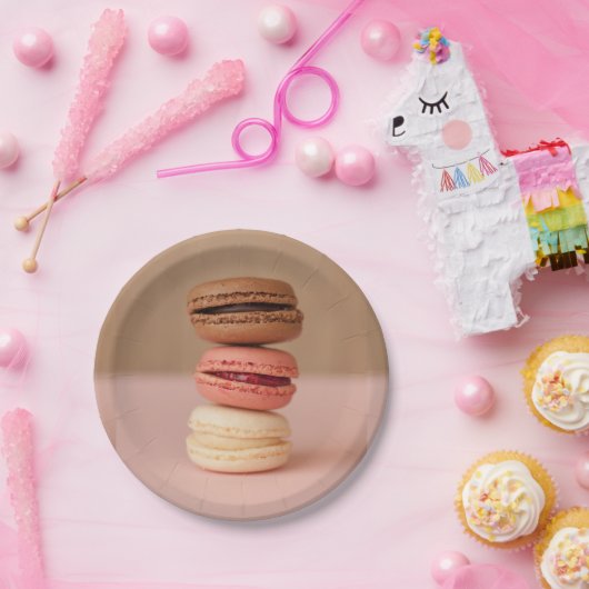 Macaroons / borden op basis van Macaroons Papieren Bordje (Feest)