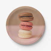 Macaroons / borden op basis van Macaroons Papieren Bordje (Voorkant)