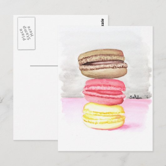 Macaroons Briefkaart (Voorkant / Achterkant)