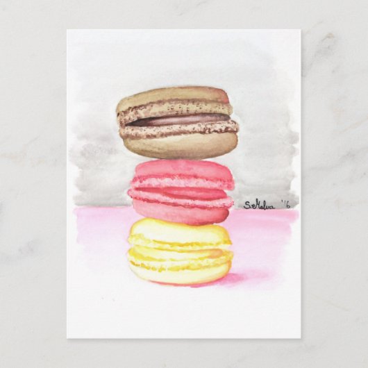 Macaroons Briefkaart (Voorkant)
