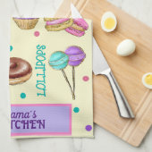 Macaroons Cupcakes Lollipops en Donuts Keuken Theedoek (Quarter Fold)