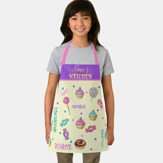 Macaroons Cupcakes Lollipops en Donuts SMALL Schort (Insitu)